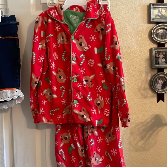 Rudolph Red Reindeer Pajama Set - Picture 1 of 3